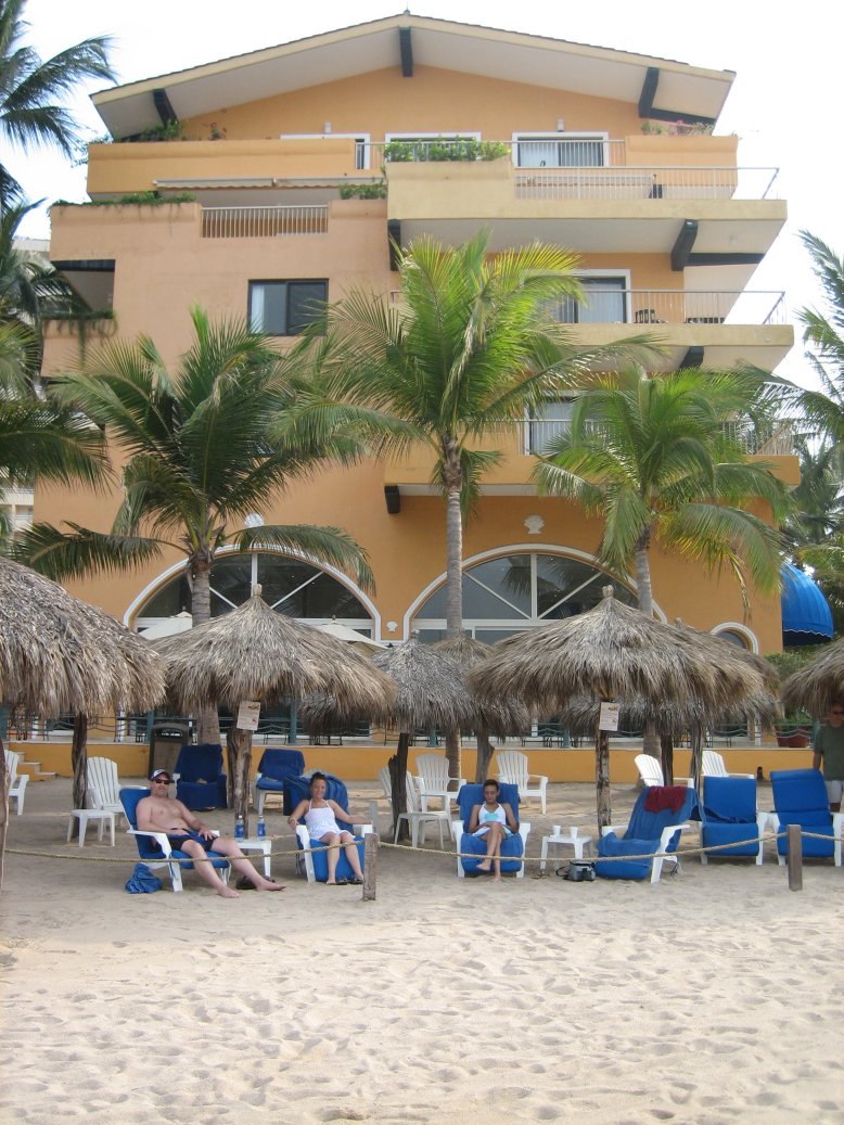in front of hotel